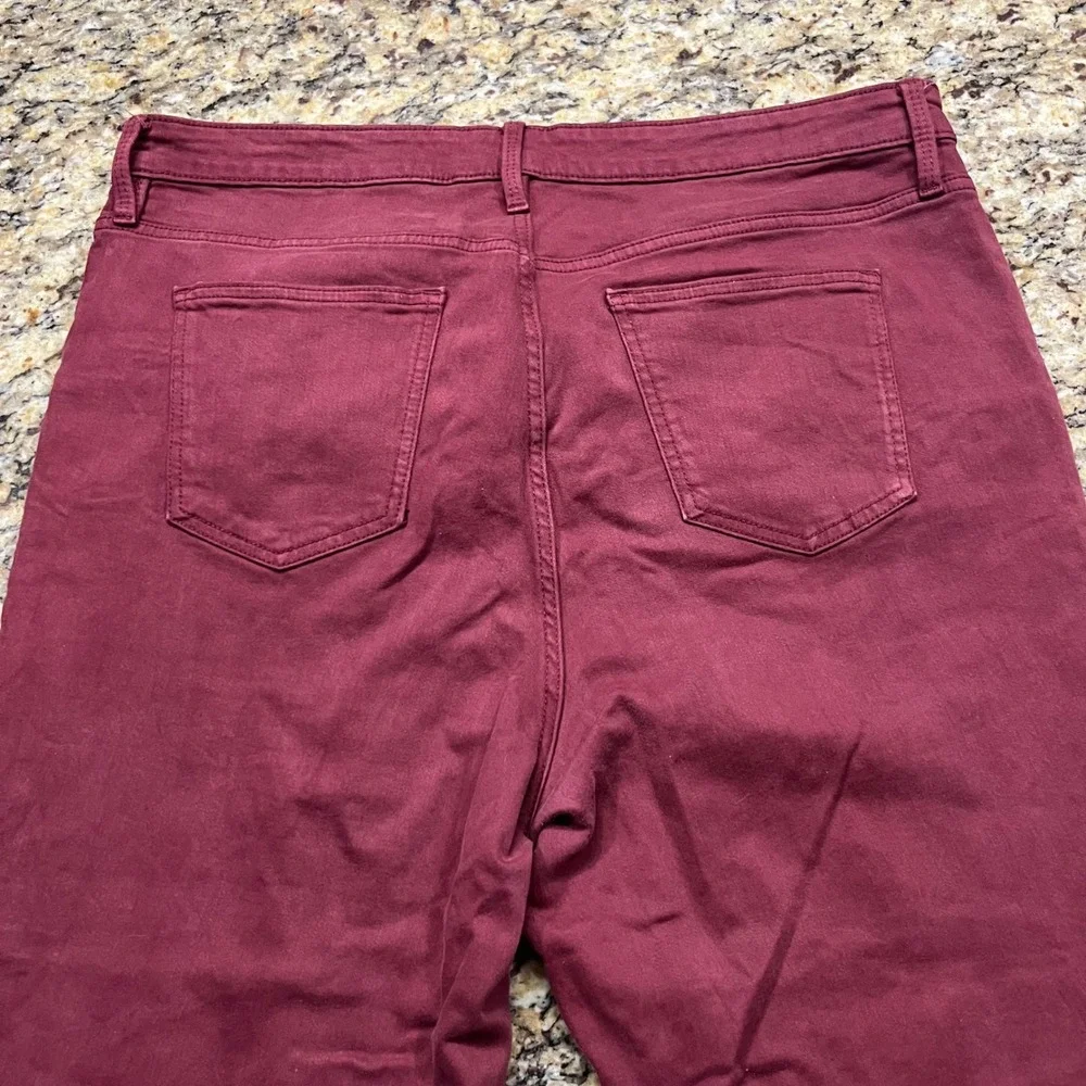 Ava & Viv Womens 18W Burgundy Skinny Jeans Maroon Stretch Twill Pants